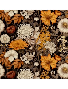 OUTDOOR DEKOSTOFFE OXFORD - Motiv Blumen I DX5419