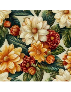 OUTDOOR DEKOSTOFFE OXFORD - Motiv Blumen I DX5425
