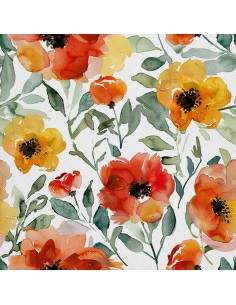 OUTDOOR DEKOSTOFFE OXFORD - Motiv Blumen I DX5437