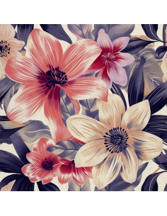 OUTDOOR DEKOSTOFFE OXFORD - Motiv Blumen I DX5438