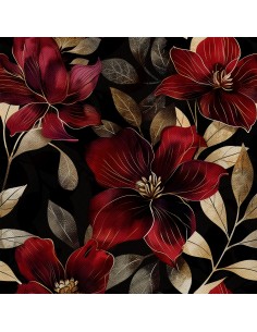 OUTDOOR DEKOSTOFFE OXFORD - Motiv Blumen I DX5439