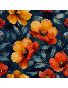 OUTDOOR DEKOSTOFFE OXFORD - Motiv Blumen I DX5440