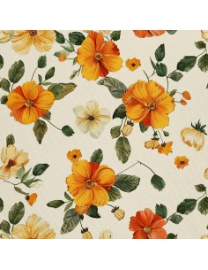 OUTDOOR DEKOSTOFFE OXFORD - Motiv Blumen I DX5451