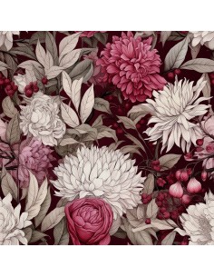 OUTDOOR DEKOSTOFFE OXFORD - Motiv Blumen I DX5454