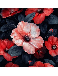 OUTDOOR DEKOSTOFFE OXFORD - Motiv Blumen I DX5464