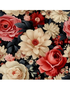OUTDOOR DEKOSTOFFE OXFORD - Motiv Blumen I DX5465