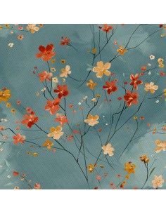 OUTDOOR DEKOSTOFFE OXFORD - Motiv Blumen I DX5467