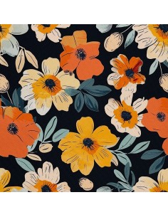 OUTDOOR DEKOSTOFFE OXFORD - Motiv Blumen I DX5472