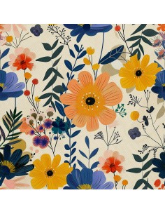 OUTDOOR DEKOSTOFFE OXFORD - Motiv Blumen I DX5473