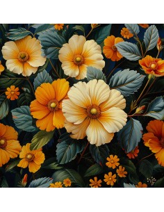 OUTDOOR DEKOSTOFFE OXFORD - Motiv Blumen I DX5477