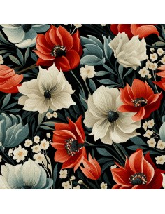 OUTDOOR DEKOSTOFFE OXFORD - Motiv Blumen I DX5481