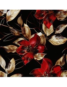 OUTDOOR DEKOSTOFFE OXFORD - Motiv Blumen I DX5486