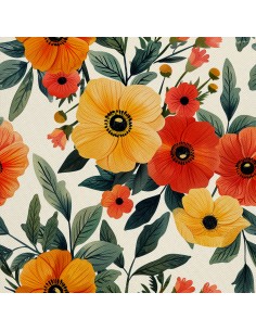 OUTDOOR DEKOSTOFFE OXFORD - Motiv Blumen I DX5489