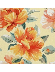 OUTDOOR DEKOSTOFFE OXFORD - Motiv Blumen I DX5497