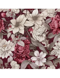 OUTDOOR DEKOSTOFFE OXFORD - Motiv Blumen I DX5498