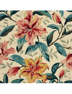 OUTDOOR DEKOSTOFFE OXFORD - Motiv Blumen I DX5509