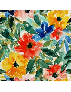 OUTDOOR DEKOSTOFFE OXFORD - Motiv Blumen I DX5518