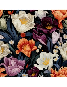 OUTDOOR DEKOSTOFFE OXFORD - Motiv Blumen I DX5522