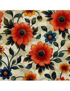 OUTDOOR DEKOSTOFFE OXFORD - Motiv Blumen I DX5526