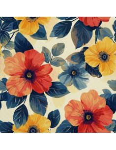OUTDOOR DEKOSTOFFE OXFORD - Motiv Blumen I DX5528