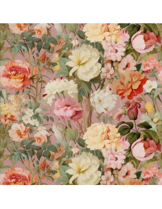 OUTDOOR DEKOSTOFFE OXFORD - Motiv Blumen I DX5539