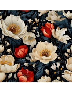 OUTDOOR DEKOSTOFFE OXFORD - Motiv Blumen I DX5541