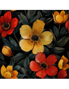 OUTDOOR DEKOSTOFFE OXFORD - Motiv Blumen I DX5544