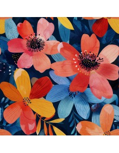OUTDOOR DEKOSTOFFE OXFORD - Motiv Blumen I DX5548