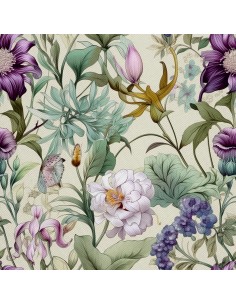 OUTDOOR DEKOSTOFFE OXFORD - Motiv Blumen I DX5551