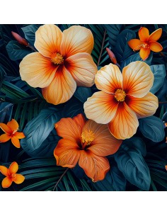 OUTDOOR DEKOSTOFFE OXFORD - Motiv Blumen I DX5554