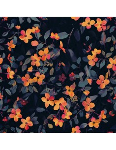 OUTDOOR DEKOSTOFFE OXFORD - Motiv Blumen I DX5555