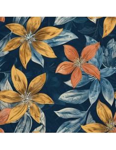 OUTDOOR DEKOSTOFFE OXFORD - Motiv Blumen I DX5556