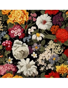OUTDOOR DEKOSTOFFE OXFORD - Motiv Blumen I DX5557