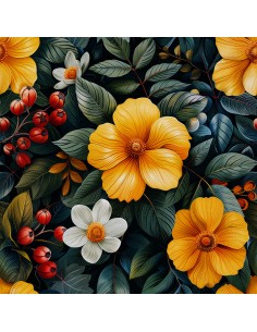 OUTDOOR DEKOSTOFFE OXFORD - Motiv Blumen I DX5558