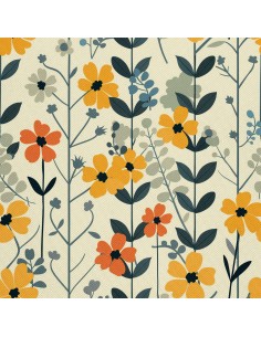 OUTDOOR DEKOSTOFFE OXFORD - Motiv Blumen I DX5562