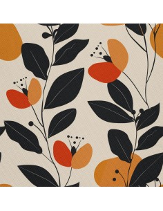 OUTDOOR DEKOSTOFFE OXFORD - Motiv Blumen I DX5567