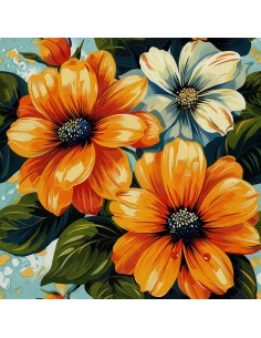 OUTDOOR DEKOSTOFFE OXFORD - Motiv Blumen I DX5579
