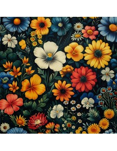 OUTDOOR DEKOSTOFFE OXFORD - Motiv Blumen I DX5581