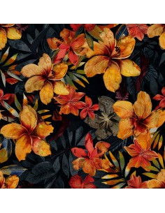 OUTDOOR DEKOSTOFFE OXFORD - Motiv Blumen I DX5583