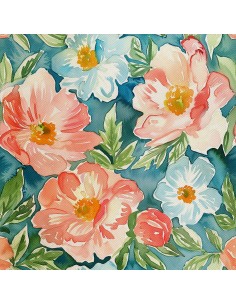 OUTDOOR DEKOSTOFFE OXFORD - Motiv Blumen I DX5593