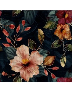 OUTDOOR DEKOSTOFFE OXFORD - Motiv Blumen I DX5597