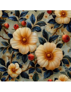 OUTDOOR DEKOSTOFFE OXFORD - Motiv Blumen I DX5615