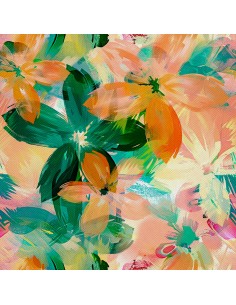 OUTDOOR DEKOSTOFFE OXFORD - Motiv Blumen I DX5618