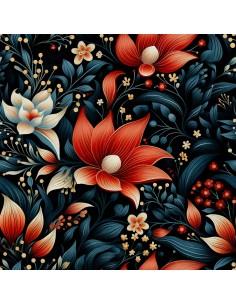 OUTDOOR DEKOSTOFFE OXFORD - Motiv Blumen I DX5628