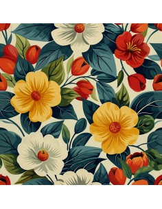 OUTDOOR DEKOSTOFFE OXFORD - Motiv Blumen I DX5634