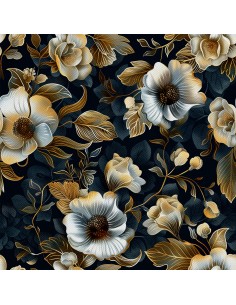 OUTDOOR DEKOSTOFFE OXFORD - Motiv Blumen I DX5641