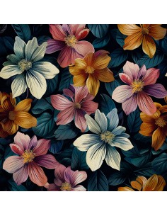 OUTDOOR DEKOSTOFFE OXFORD - Motiv Blumen I DX5647