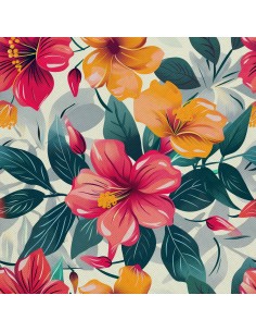 OUTDOOR DEKOSTOFFE OXFORD - Motiv Blumen I DX5649