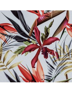 OUTDOOR DEKOSTOFFE OXFORD - Motiv tropische Blumen I DX192
