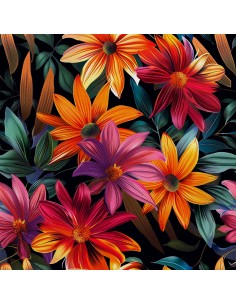 OUTDOOR DEKOSTOFFE OXFORD - Motiv Blumen I DX5661